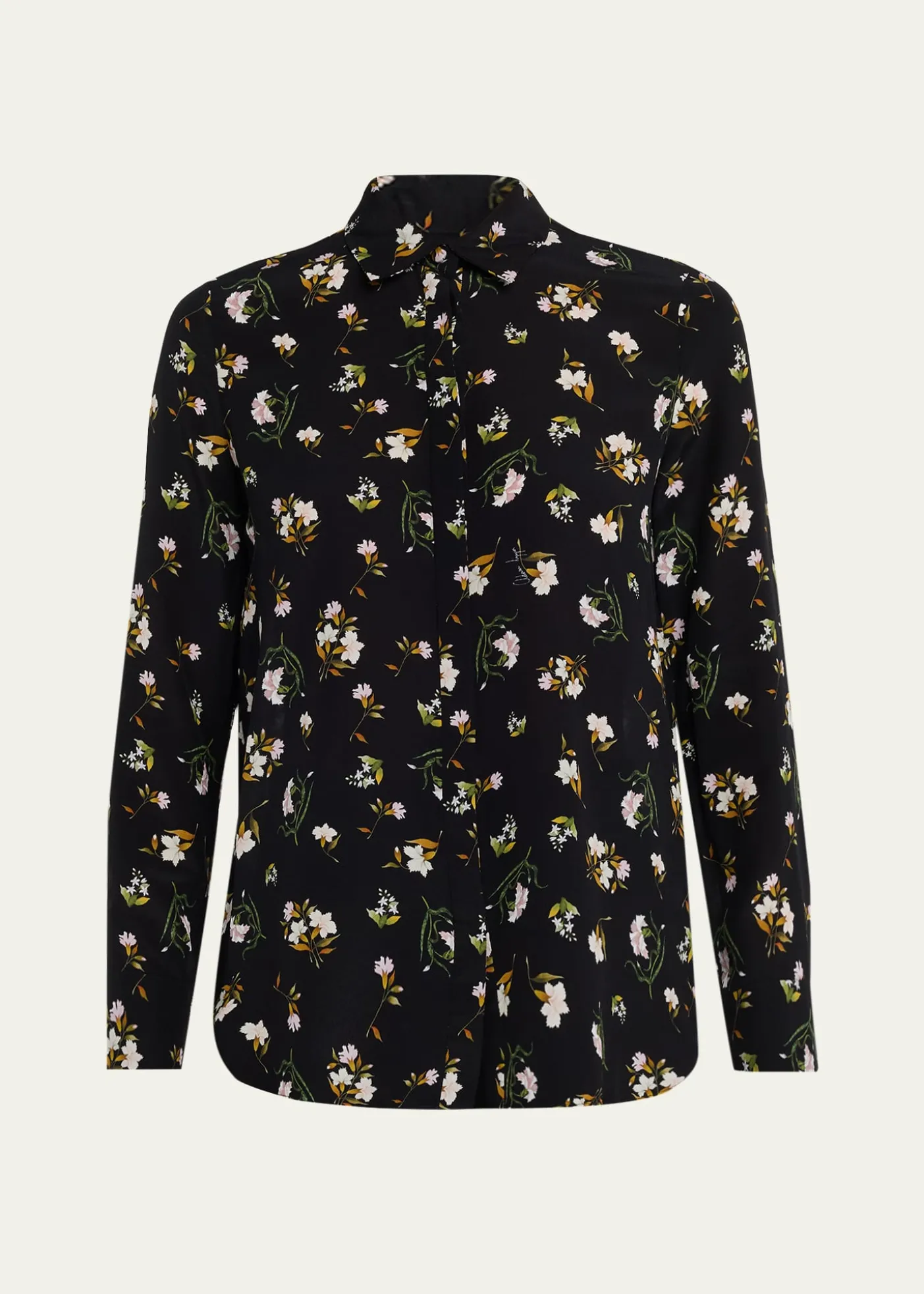 Adam LippesMathias Floral Silk Crepe De Chine Button-Down Shirt