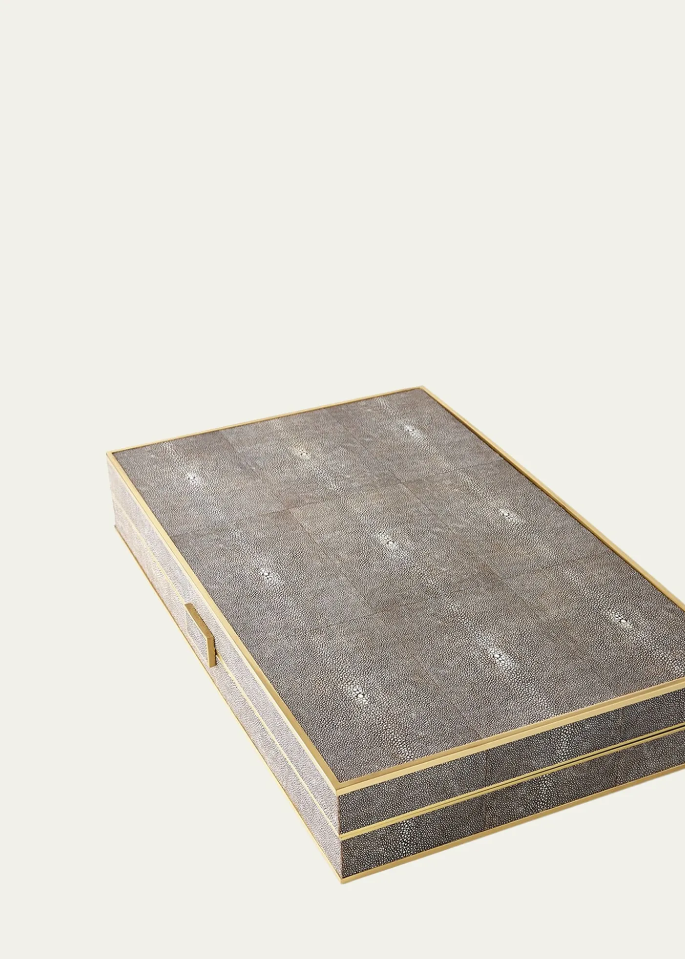 AERINChocolate Faux Shagreen Backgammon Set