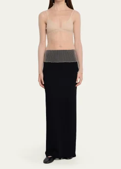 Aisling CampsModern Mist Translucent Ribbed Turtleneck