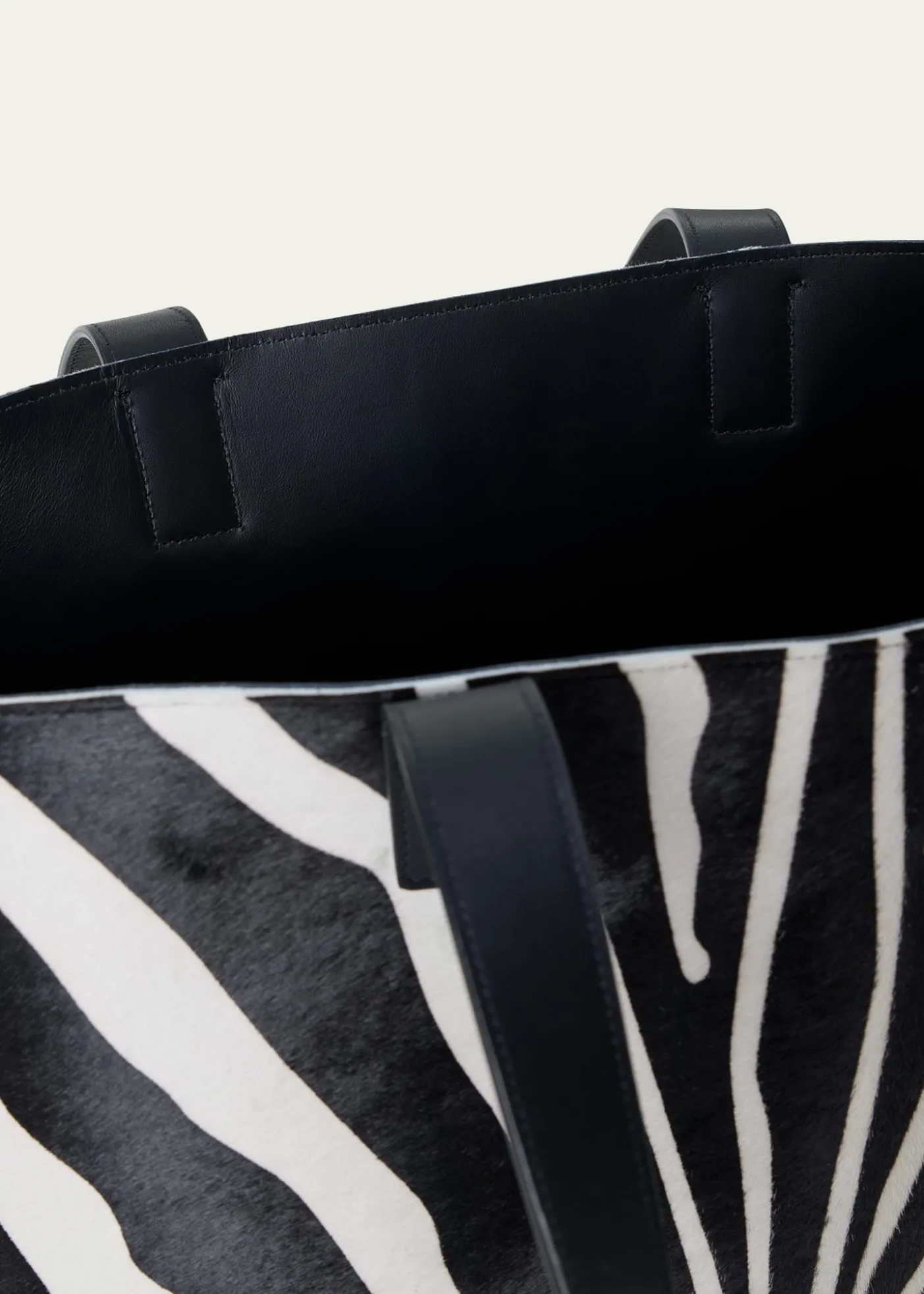 AkrisAi Medium Zebra-Print Top-Handle Tote Bag