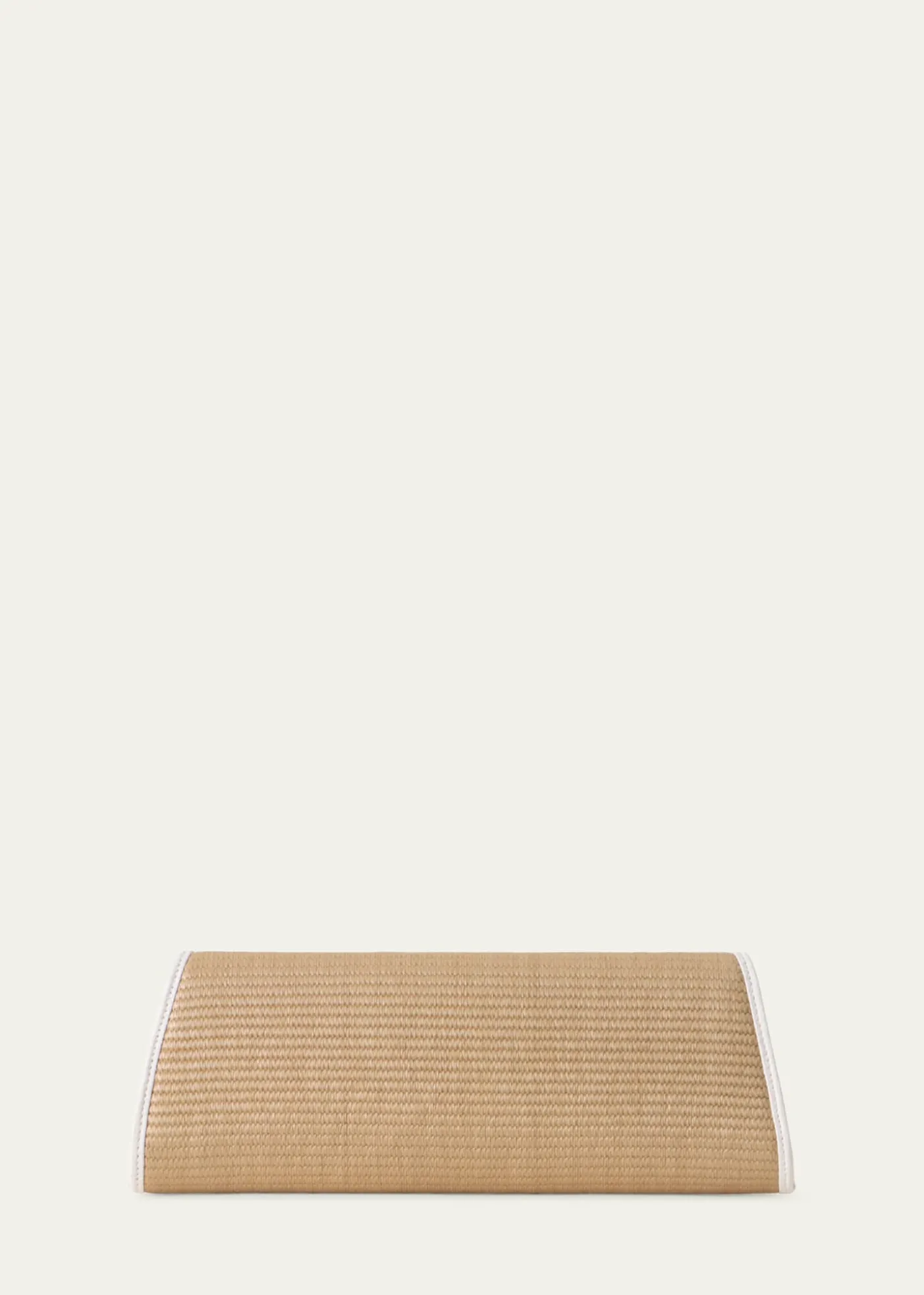 AkrisAnouk Small Cotton Raffia Trapezoid Clutch Bag