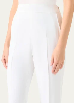 AkrisChris Pleated Straight-Leg Pants