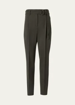Akris puntoFred Belted Wool Ankle Pants