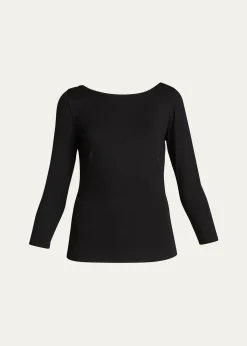 Akris puntoThree-Quarter-Sleeve Jersey Top