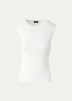 AkrisSleeveless Fitted Silk Knit Top