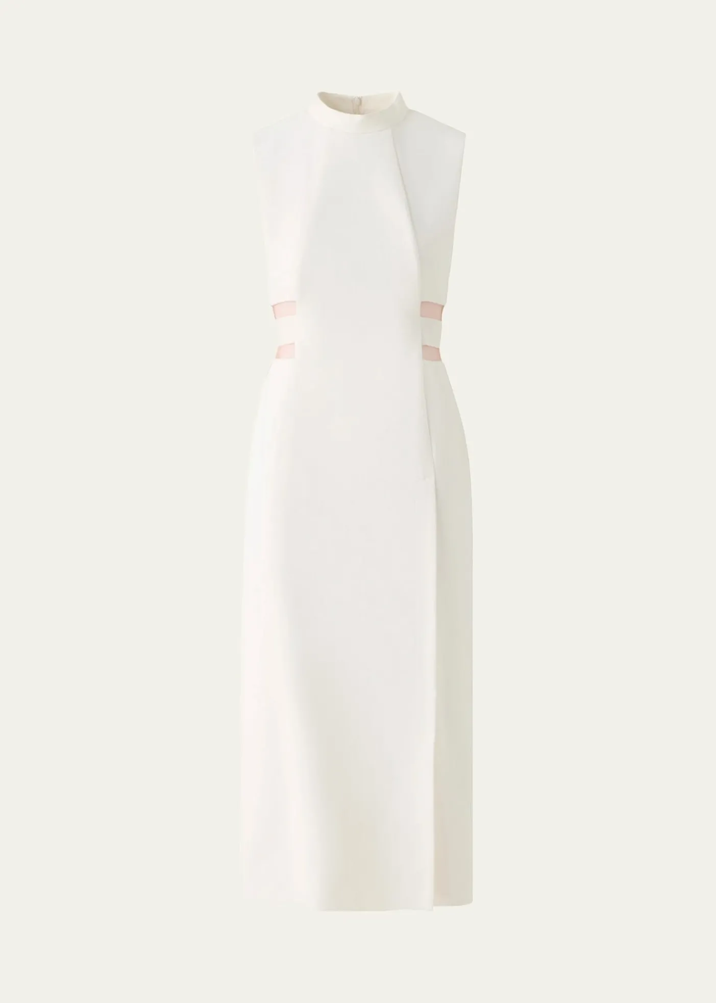 AkrisSleeveless Waist-Inset Side-Slit Midi Dress