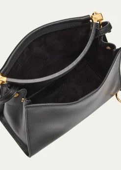 ALAIALe Click Small Square Shoulder Bag in Glossy Leather