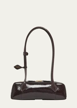 ALAIALe Teckel Small Lizard Shoulder Bag