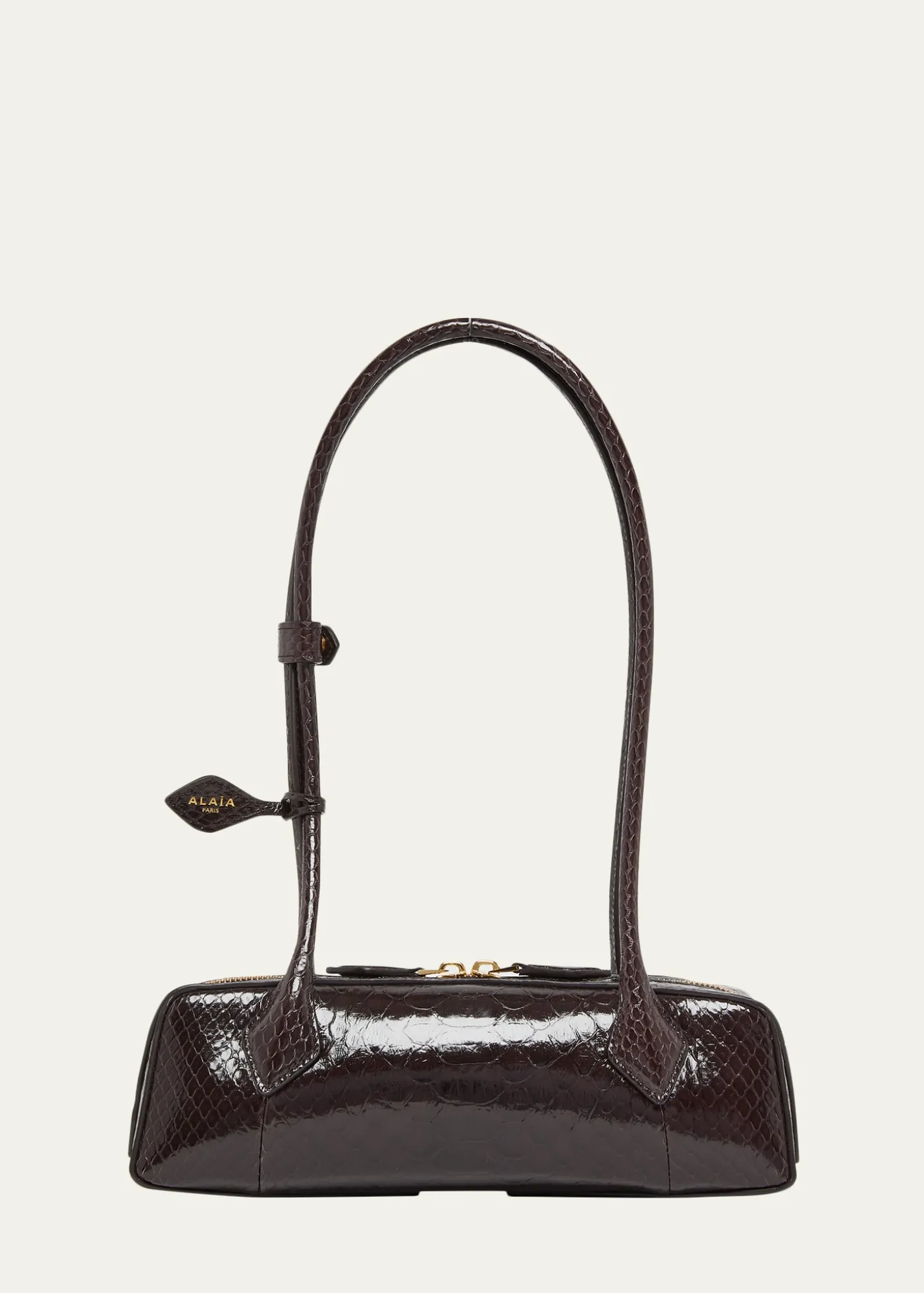 ALAIALe Teckel Small Lizard Shoulder Bag