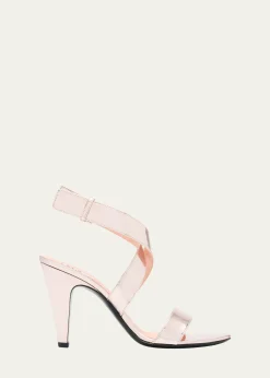 ALAIA90mm Patent Metallic Leather Sandals