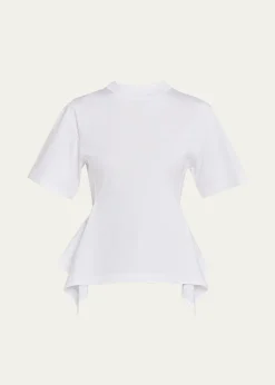 ALAIAPanelled Short-Sleeve Top