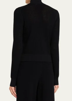 A.L.C.Jax Open-Work Zip Cardigan