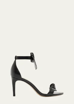 Alexandre Birman75mm Clarita Leather Bow Ankle-Strap Sandals