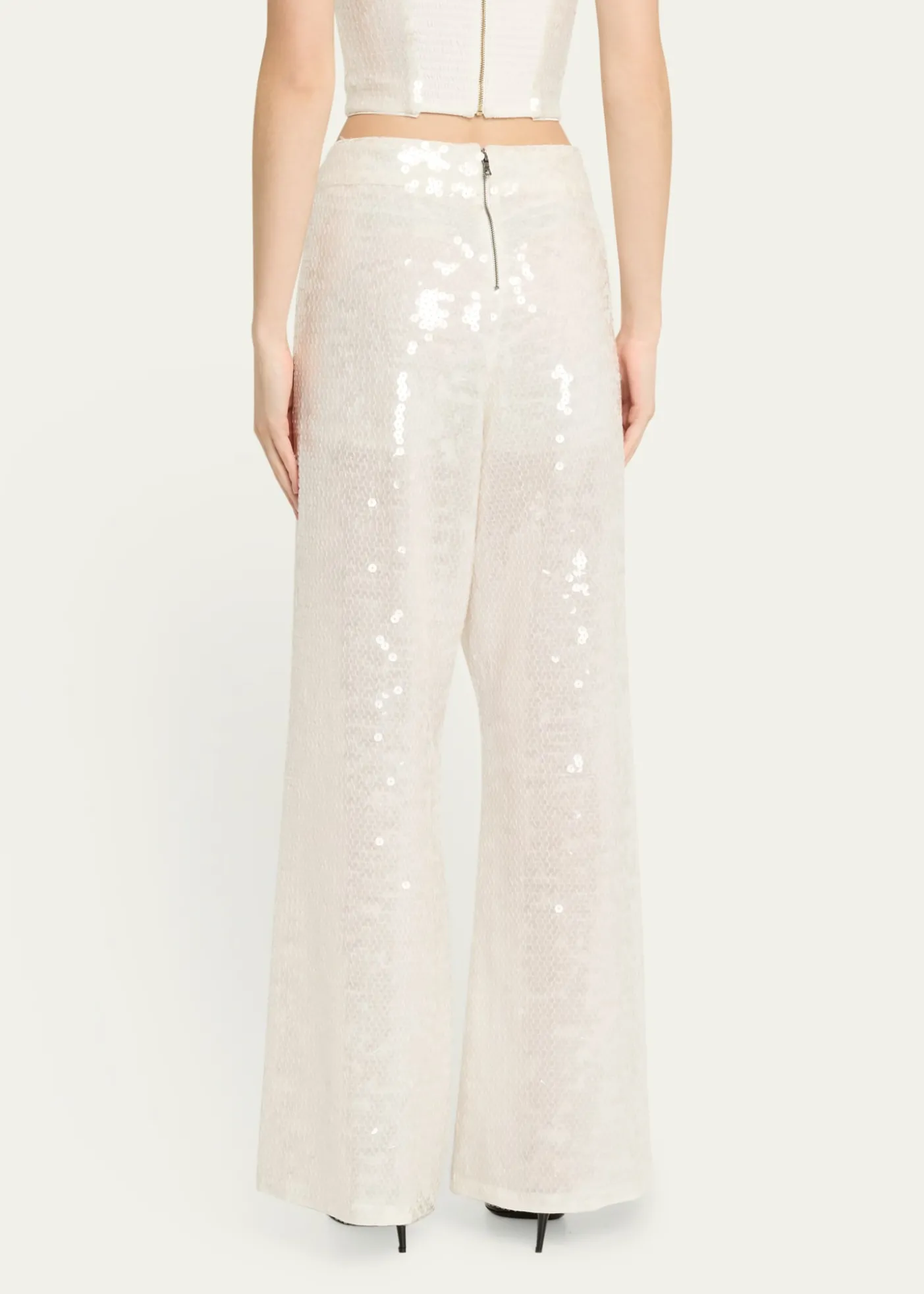 ALICE + OLIVIAAthena Sequined Wide-Leg Pants