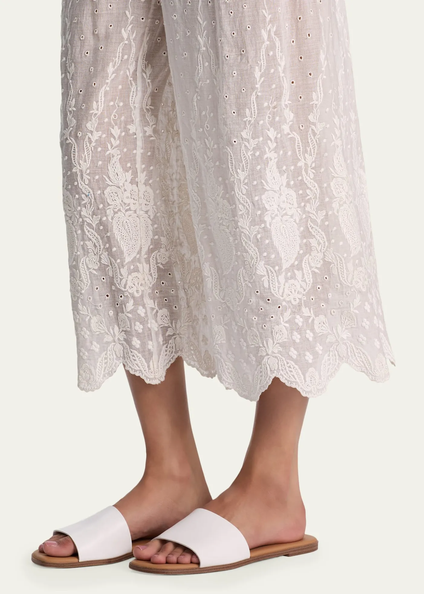 ALICE + OLIVIAElba Embroidered Cotton Pants
