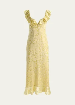 ALICE + OLIVIAGemma Ruffled Floral Maxi Dress