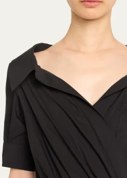 AltuzarraLydia Short-Sleeve Midi Wrap Shirtdress
