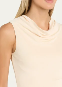 Anna QuanAmali Draped Cowl-Neck Jersey Dress