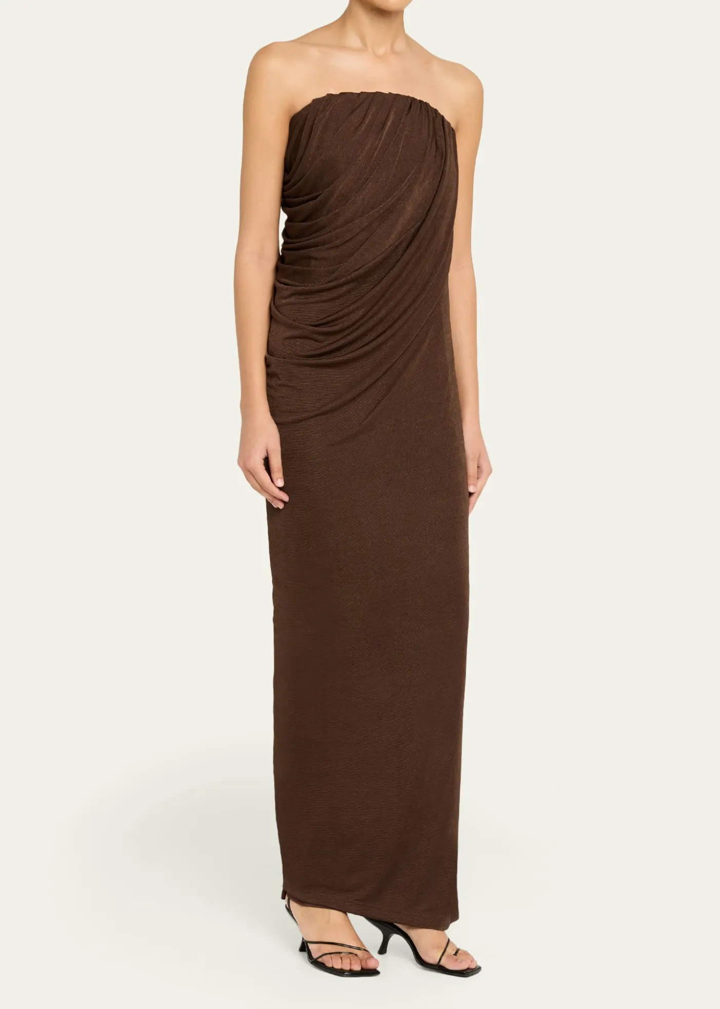 Anna QuanZella Draped Strapless Dress