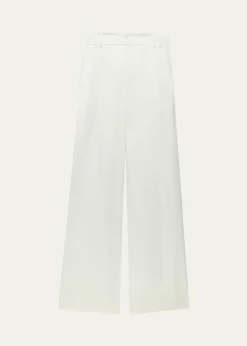 Another TomorrowPleated Front Wide-Leg Linen Trousers
