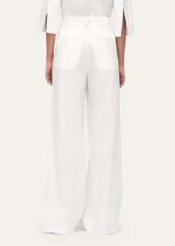 Another TomorrowPleated Front Wide-Leg Linen Trousers
