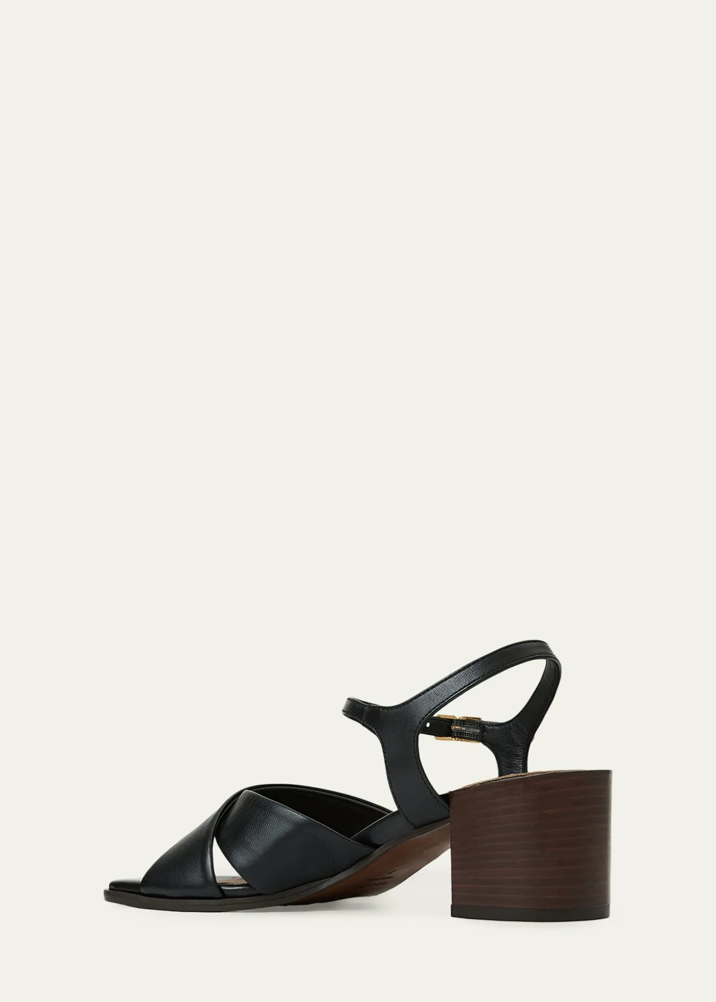 Aquatalia55mm Domenica Leather Block-Heel Sandals