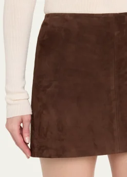 ArmaMelody A-Line Suede Mini Skirt