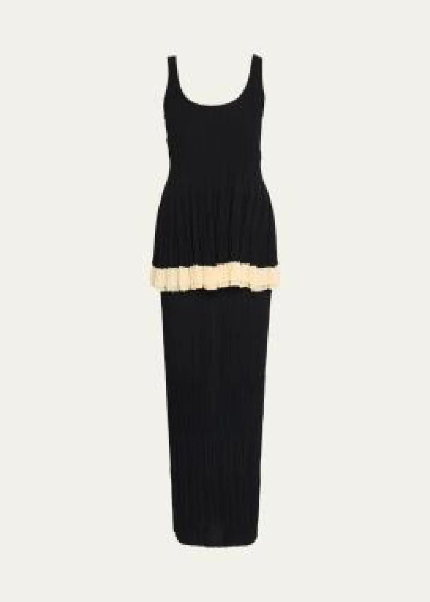 ASHLYNKishi Sleeveless Pleated Knit Layered Dress