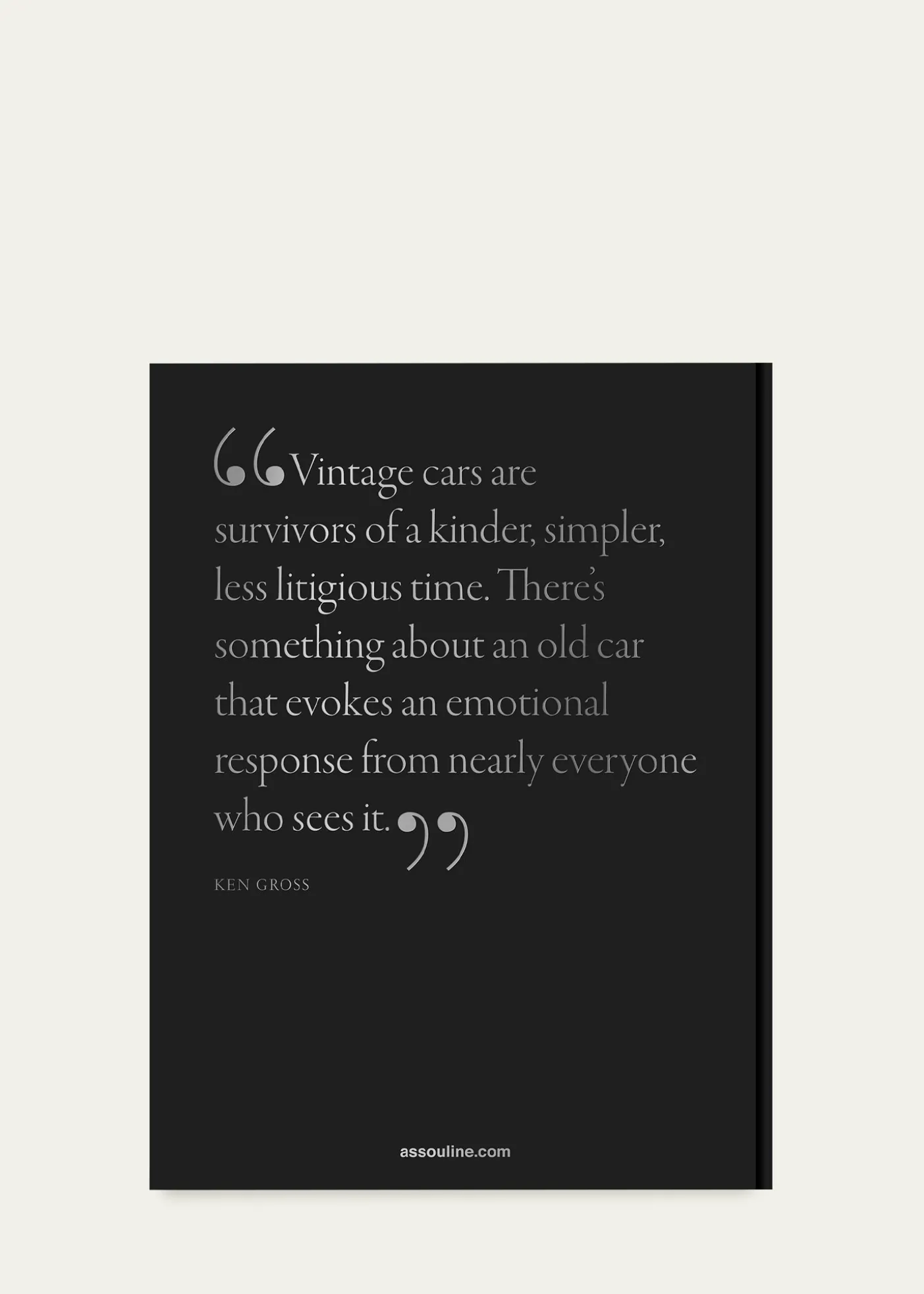 Assouline"Vintage Cars (2nd Edition)" Book with Introduction by Ken Gross