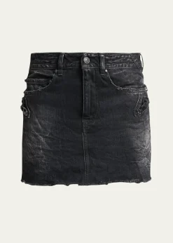 BalenciagaCity Denim Mini Skirt