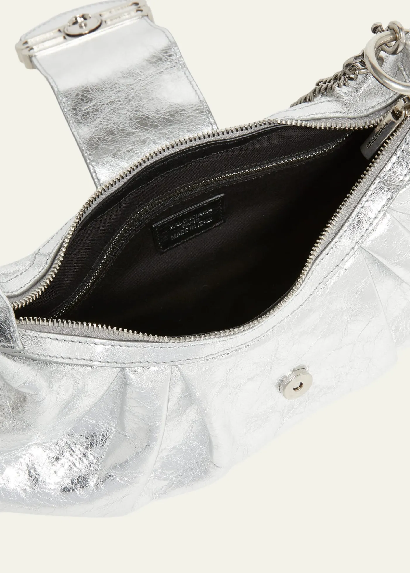 BalenciagaPamela Small Metallic Leather Shoulder Bag