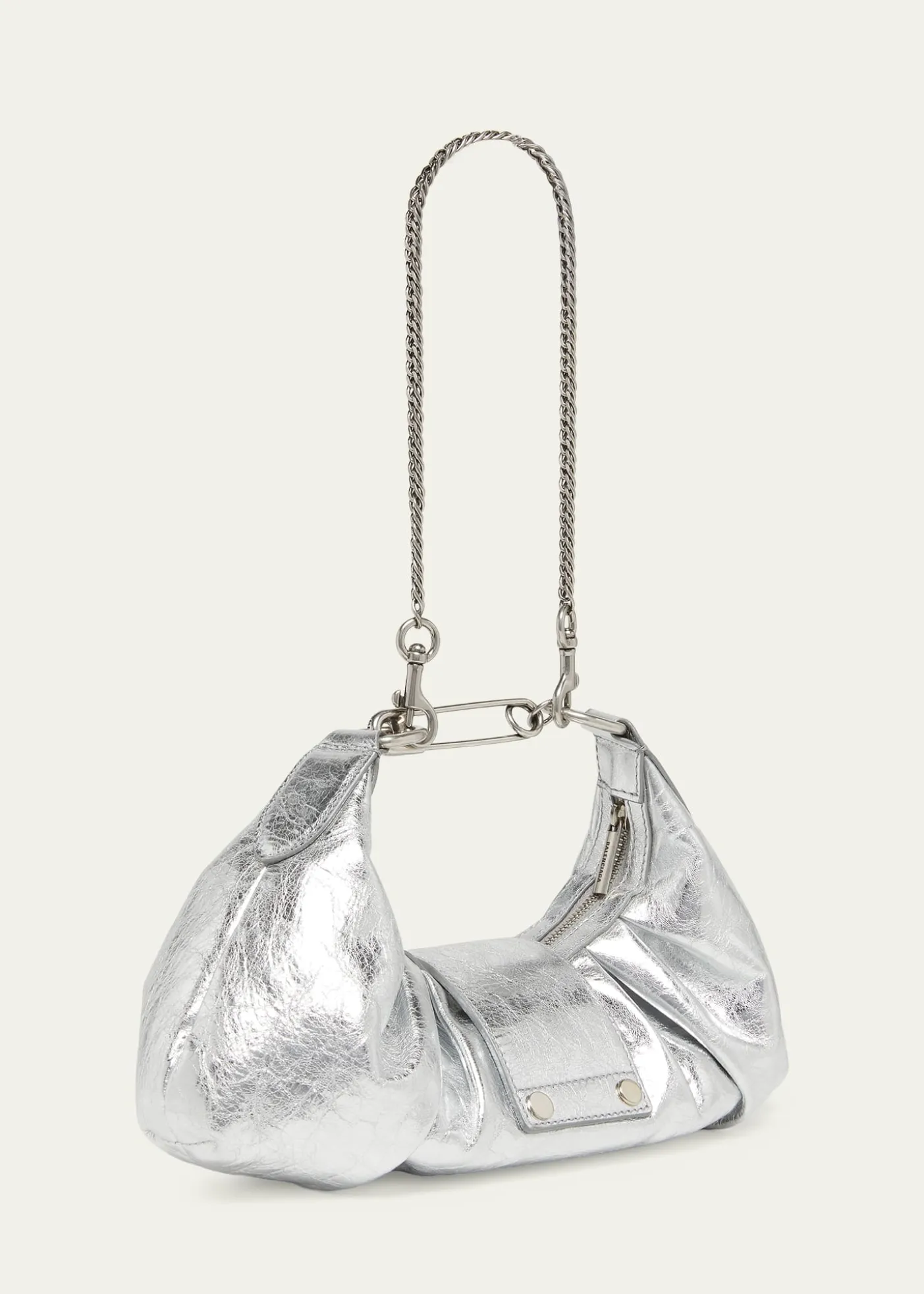 BalenciagaPamela Small Metallic Leather Shoulder Bag