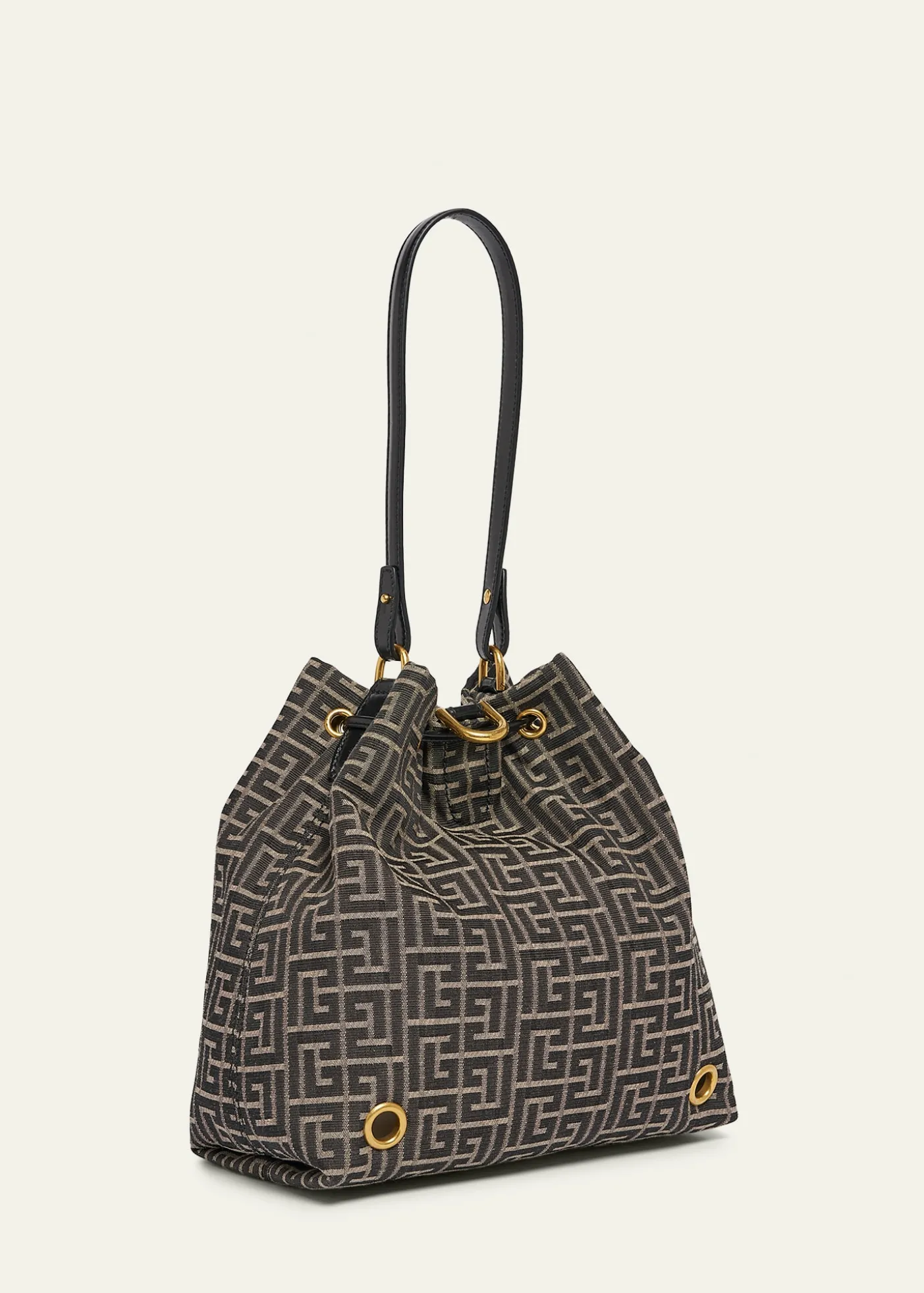 BalmainSync Drawstring Backpack in Monogram Jacquard