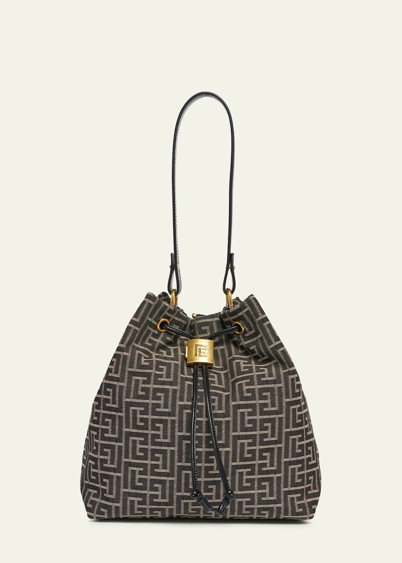 BalmainSync Drawstring Backpack in Monogram Jacquard