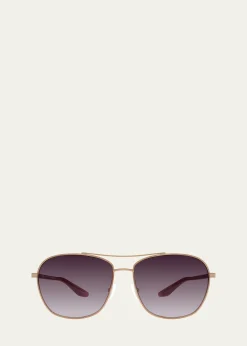 Barton PerreiraSully Aviator Titanium Sunglasses