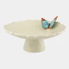 Bordallo Pinheiro"Cloudy Butterflies" Cake Plate by Claudia Schiffer, 15"