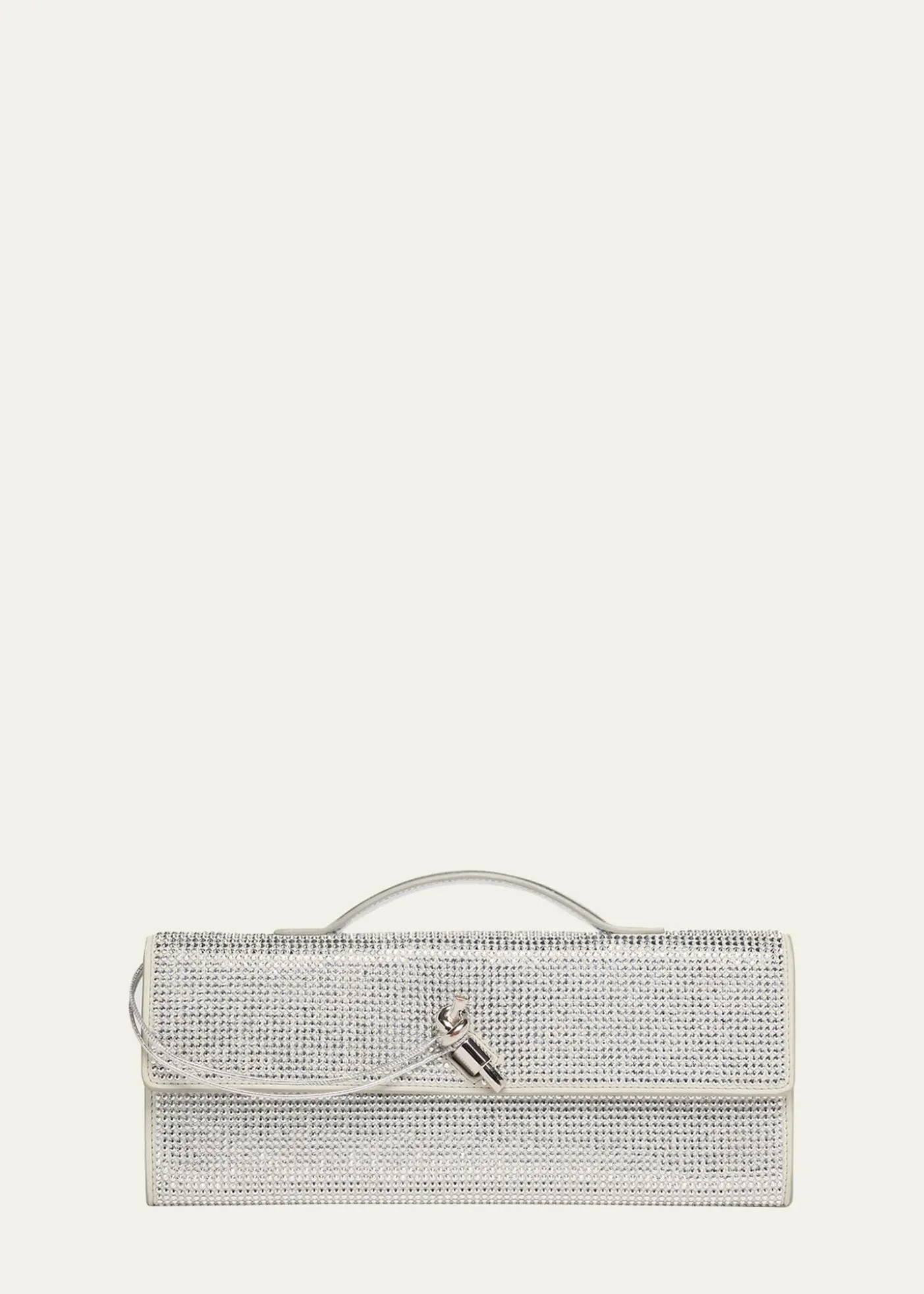 Bottega VenetaAndiamo Crystal Leather Clutch Bag