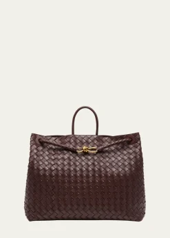 Bottega VenetaAndiamo Large Intreccio Lambskin Top-Handle Bag
