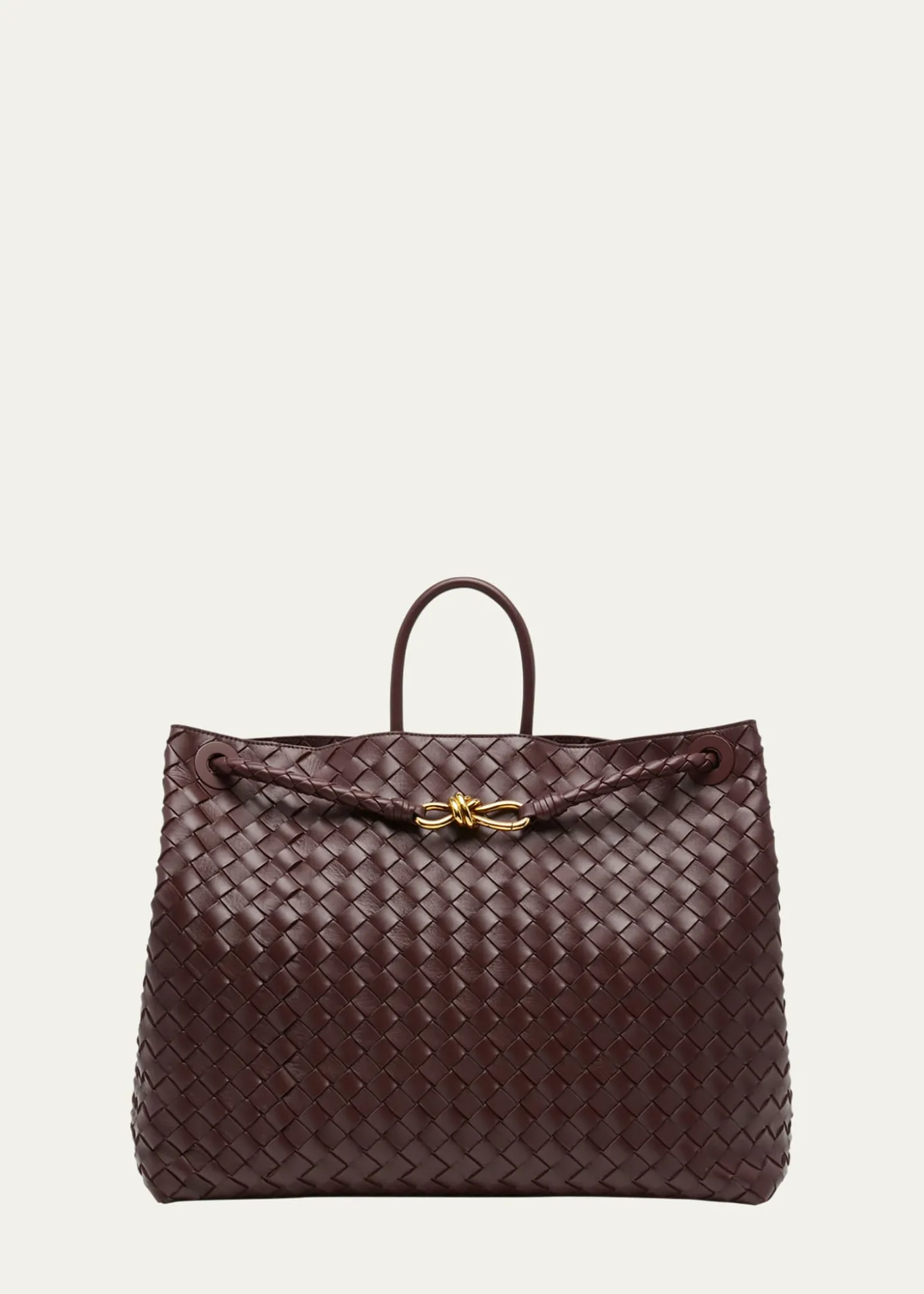 Bottega VenetaAndiamo Large Intreccio Lambskin Top-Handle Bag