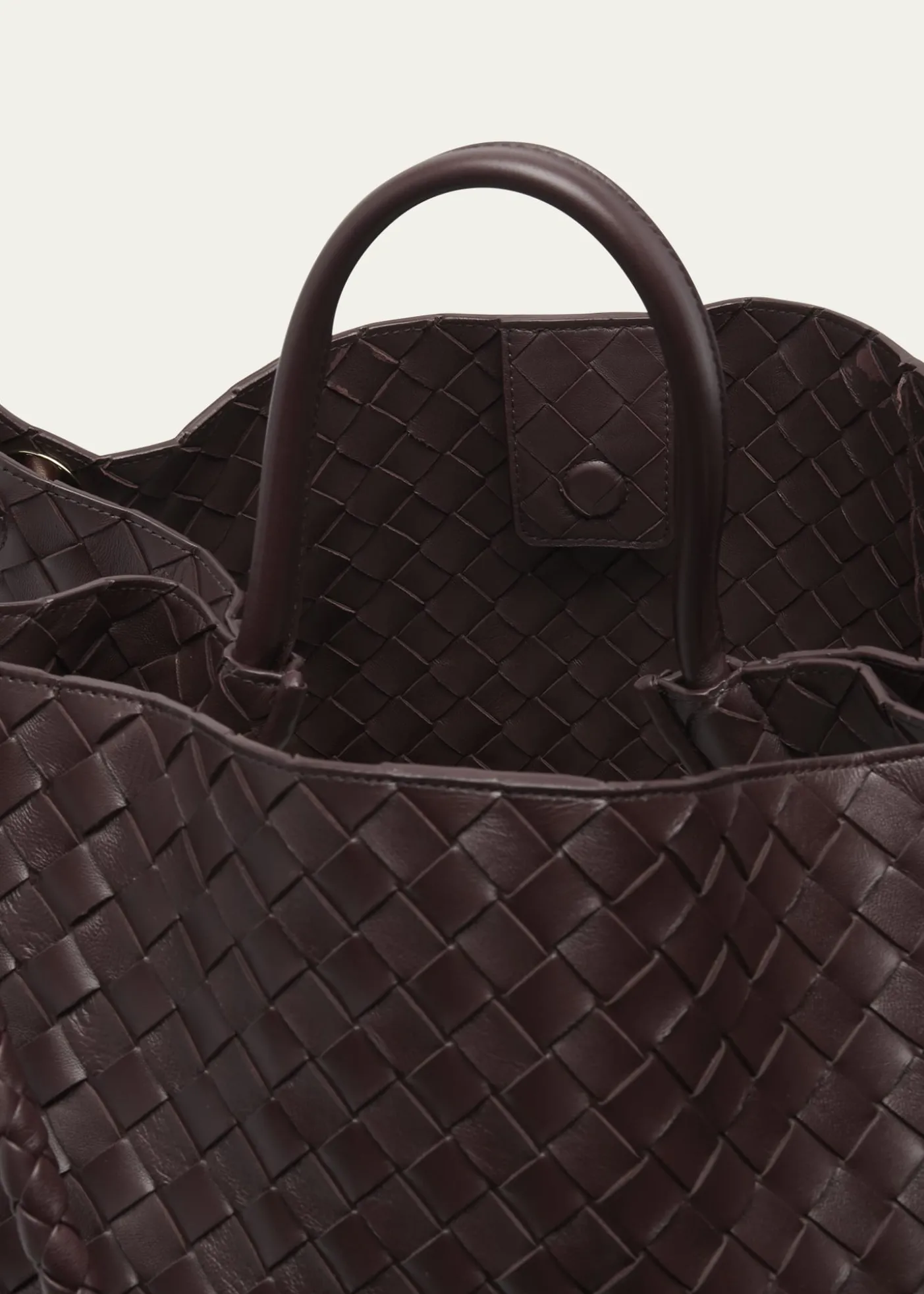 Bottega VenetaAndiamo Large Intreccio Lambskin Top-Handle Bag