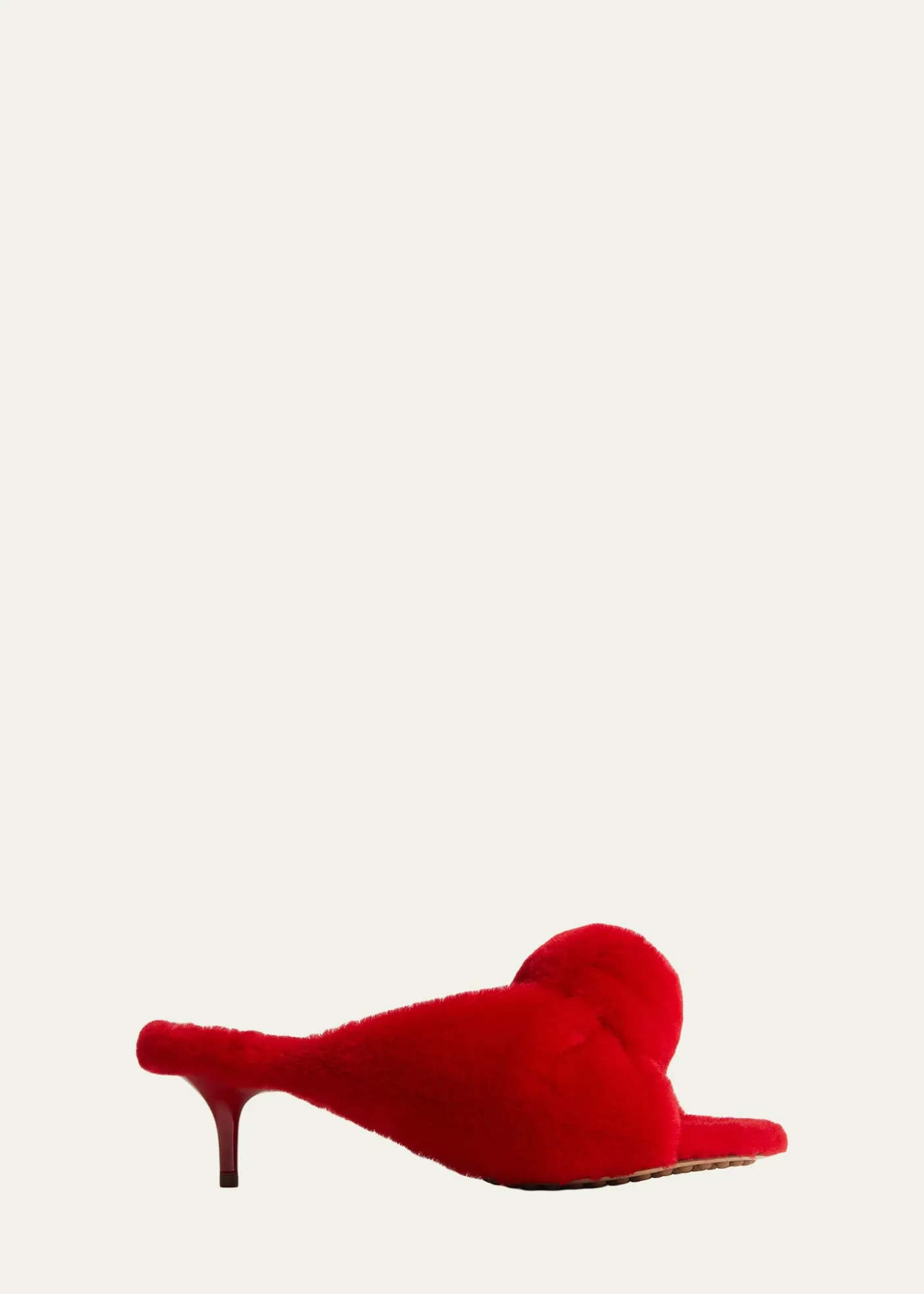 Bottega VenetaCarded Merino Wool Knotted Kitten-Heel Sandals