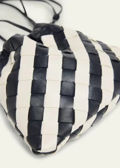 Bottega VenetaDustbag Small Striped Leather Pouch Crossbody Bag