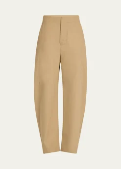 Bottega VenetaFluid Cotton Twill Wide Leg Trousers