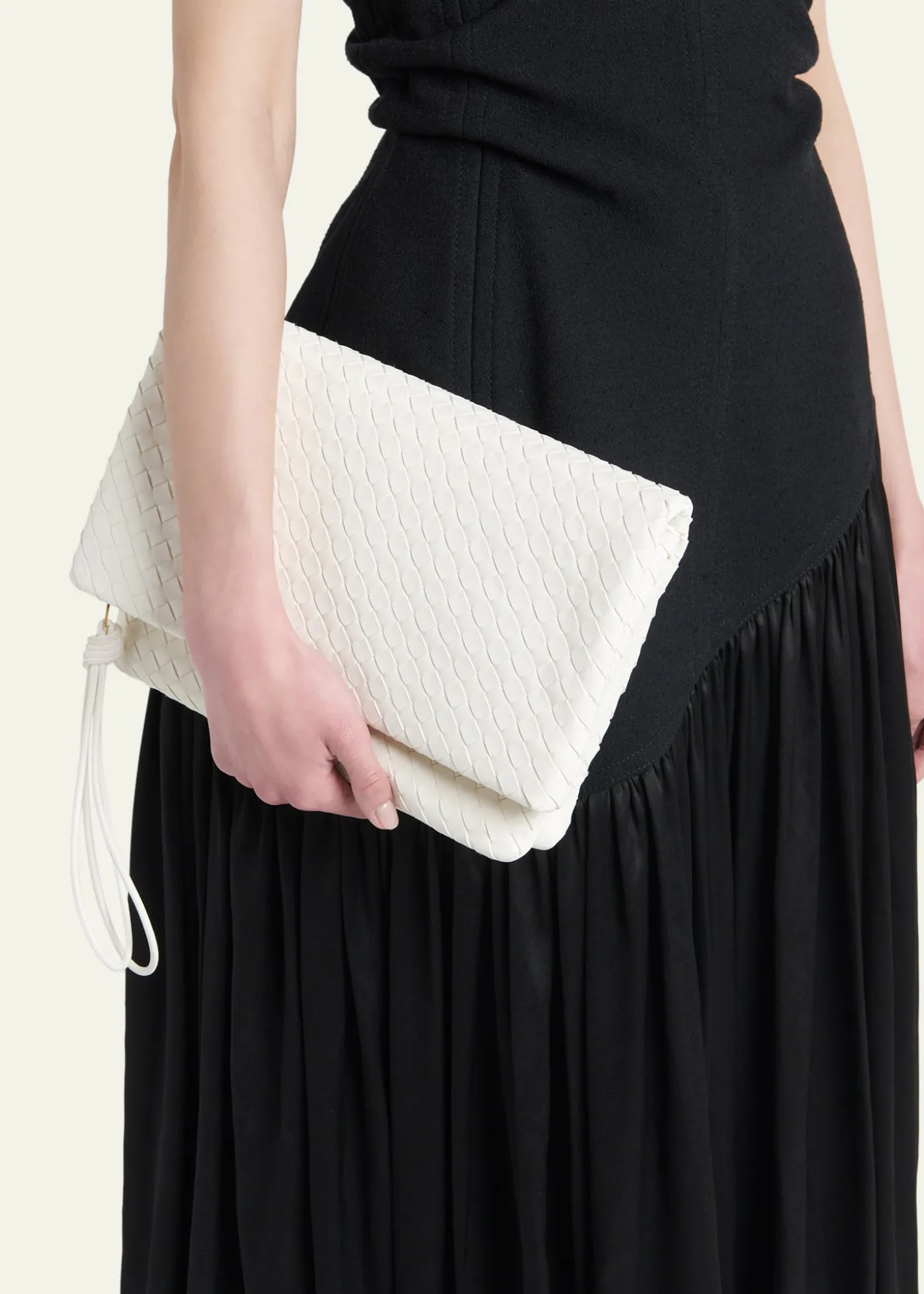 Bottega VenetaFolded Nappa Leather Clutch Bag