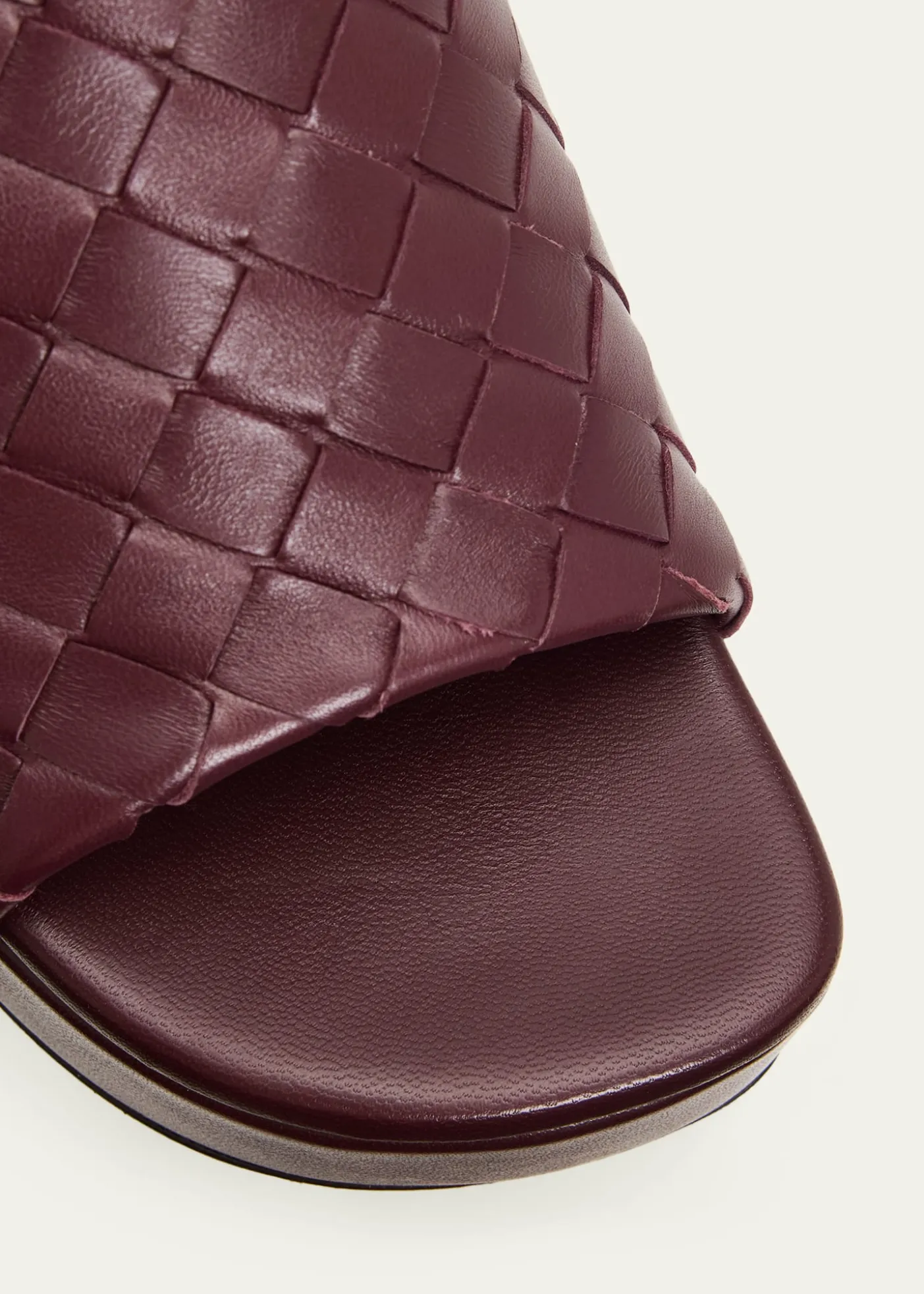 Bottega Veneta70mm Rosita Intrecciato Leather Wedge Mules