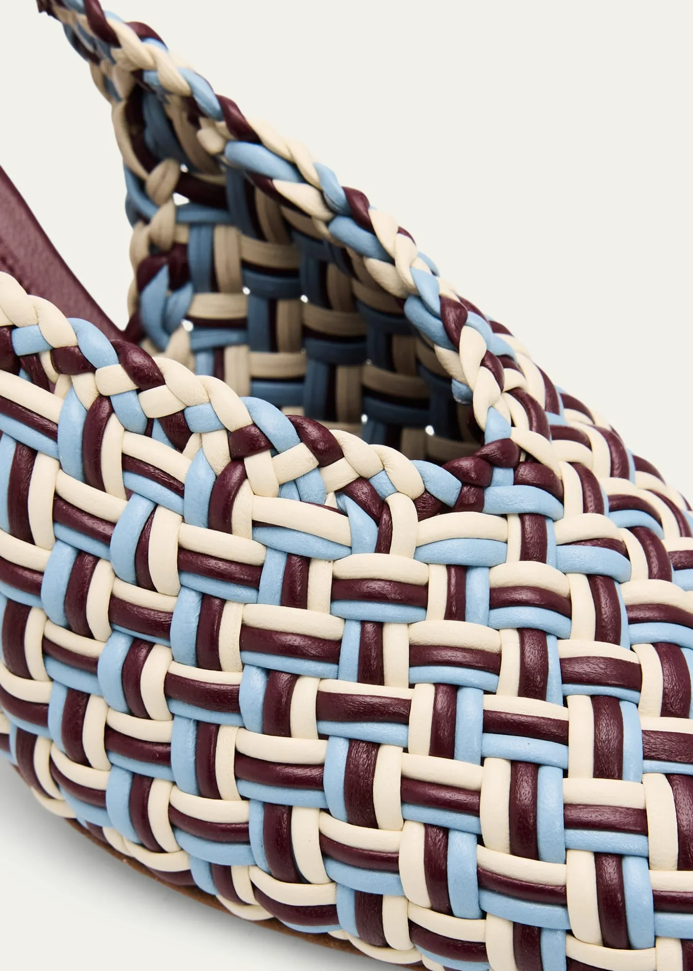 Bottega Veneta60mm Sofia Intrecciato Leather Slingback Pumps