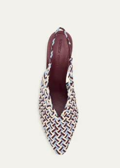 Bottega Veneta60mm Sofia Intrecciato Leather Slingback Pumps