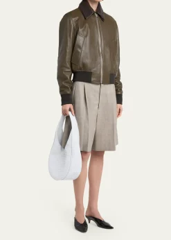 Bottega VenetaOvetto Oval Leather Shoulder Bag
