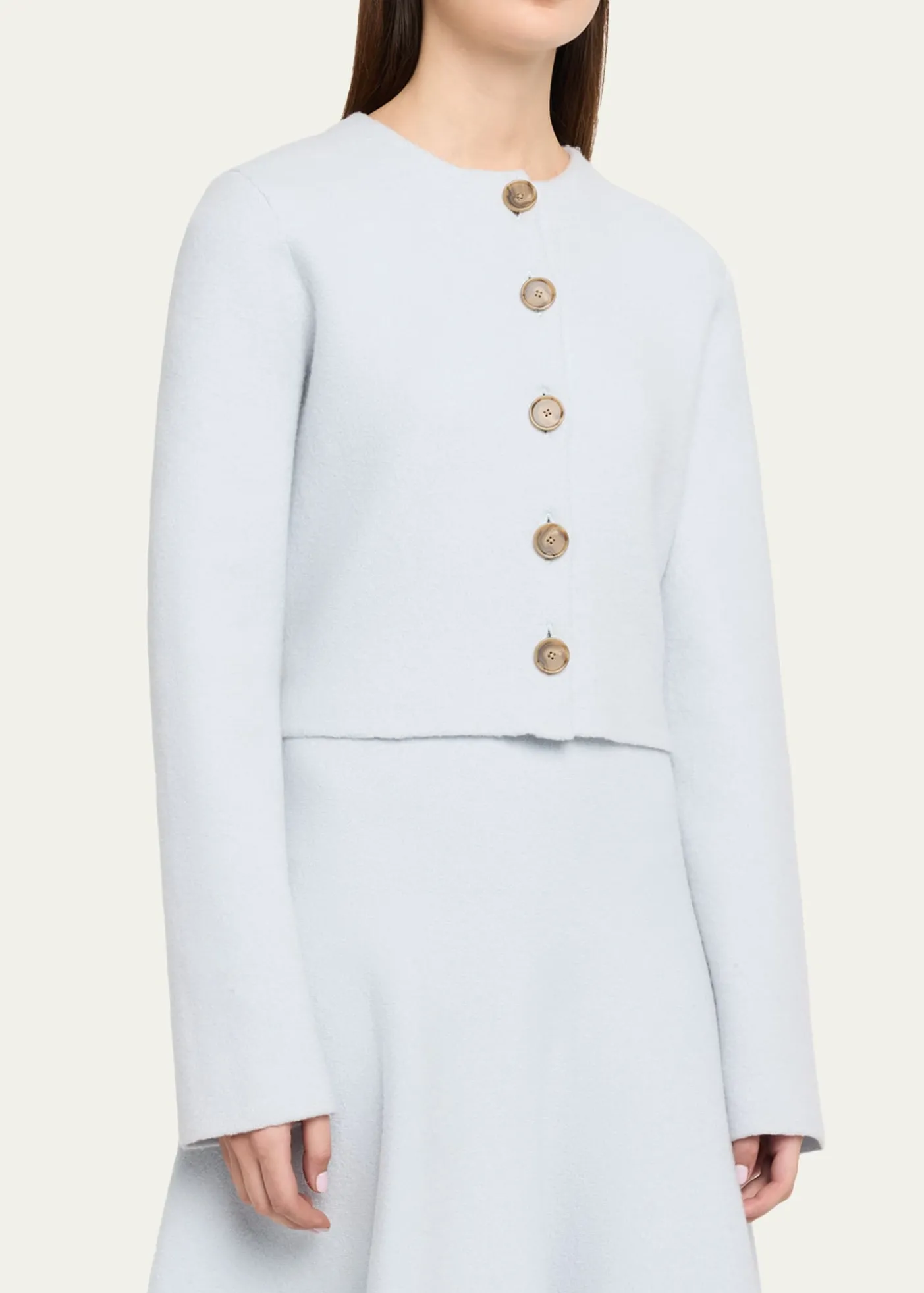 Brandon MaxwellRyder Wool Knit Crop Jacket