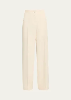 BrioniCamilla Wide Leg Silk Wool Trousers